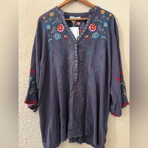Elegant Floral Embroidered Blouse